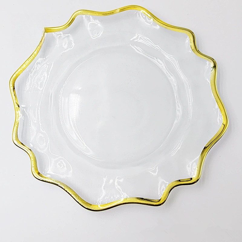 glass charger plate 1 Wholesale Glass Charger Plate PZ-007 - Image 1